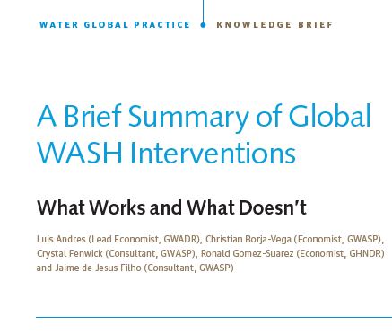 A Brief Sumamry of Global WASH Interventions