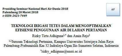 TEKNOLOGI IRIGASI TETES DALAM MENGOPTIMALKAN EFISIENSI PENGGUNAAN AIR DI LAHAN PERTANIAN