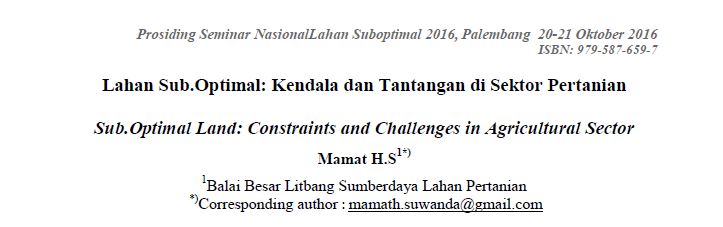 Lahan Sub.Optimal: Kendala dan Tantangan di Sektor Pertanian