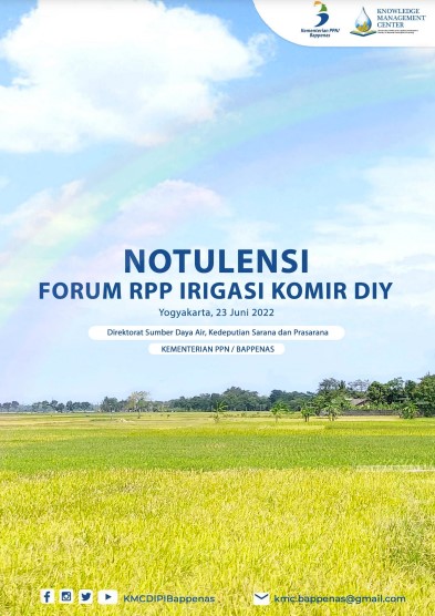 Notulensi "Forum Masukan RPP Irigasi" - Penjaringan Aspirasi Komisi Irigasi DIY