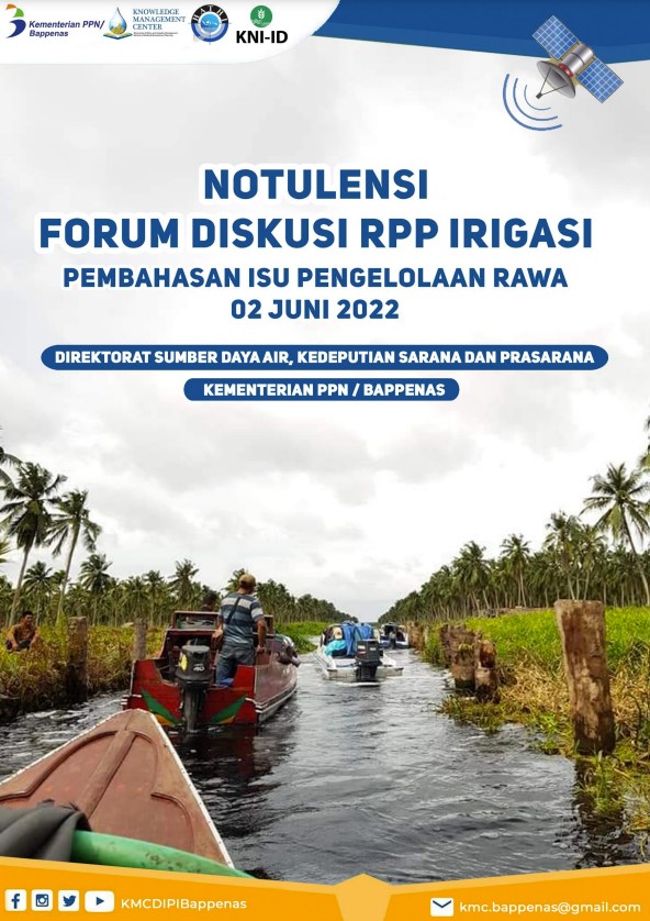 Notulensi "Forum RPP Irigasi" Pembahasan Isu Pengelolaan Rawa - 2 Juni 2022