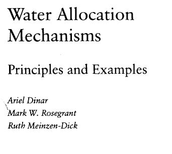 Water Allocation Mechanism: Principle and Examples